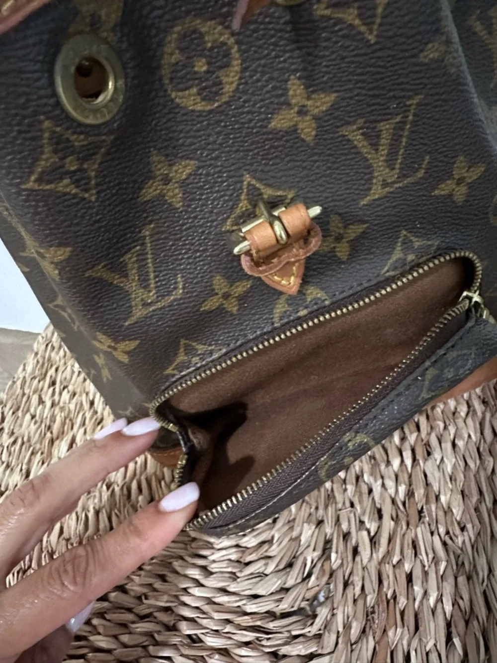 Louis Vuitton Brown Monogram Canvas Backpack Mini Montsouris